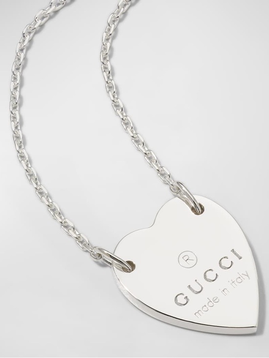 Gucci Jewelry - Gucci StSilver Heart Pendant Necklace - Women's Jewelry